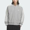 Adidas FW24 Warm Series 3-Stripes Logo Stripe Sports Long Sleeve Jacket Unisex Jacket Pure-Gray JI6639