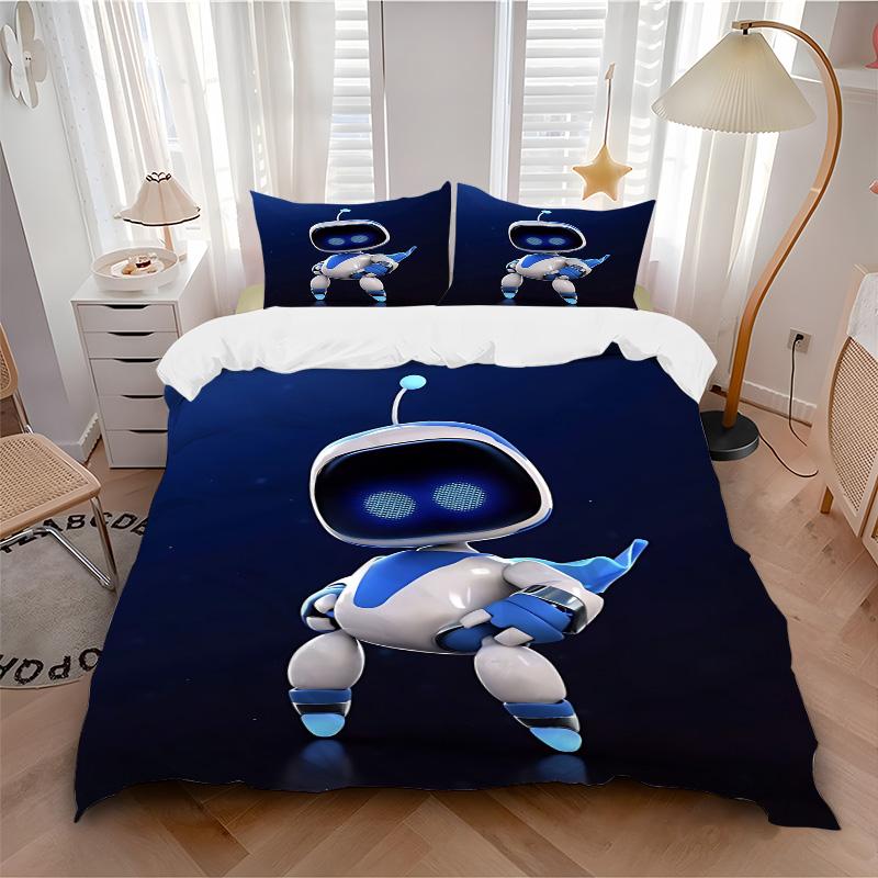 Space Adventure Robot Print 3Pcs Bedding Setduvet Cover With 2 Bedropillowcase Home Birthday Gift