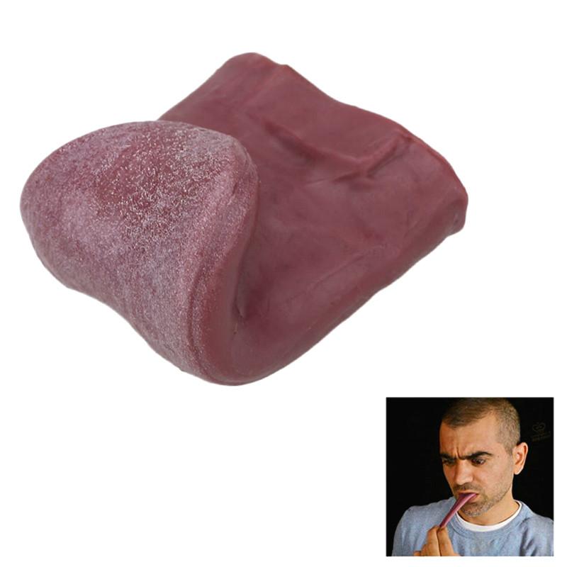 Horror Funny Tricks Whole Person False Simulation Rubber Tongue Decompression Toy Halloween Prank Silicone
