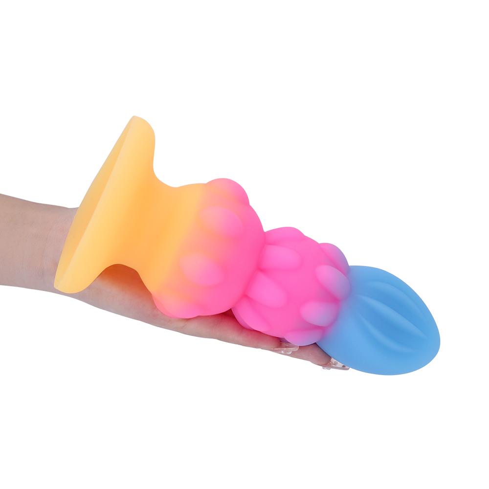 MoDi Luminous Anal Plug Small Dildos For Women Men Buttplug With Suction Cup Sex Tool Adult Silicone Dildo Anal Dilator Sex Toys