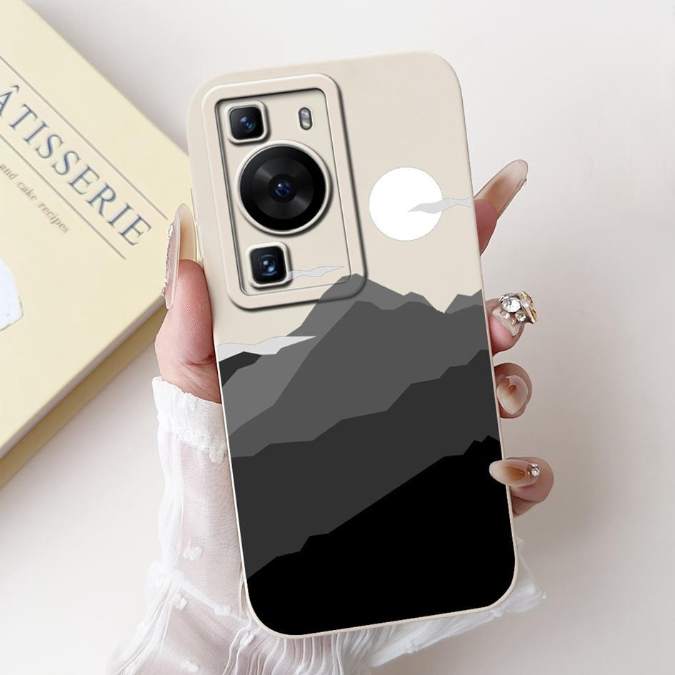 For Huawei P60 Pro Case MNA-LX9 Shockproof Cover Cute Cartoon Square Lens Protection Bumper For Huawei P60 Art P 60 P60Pro Funda