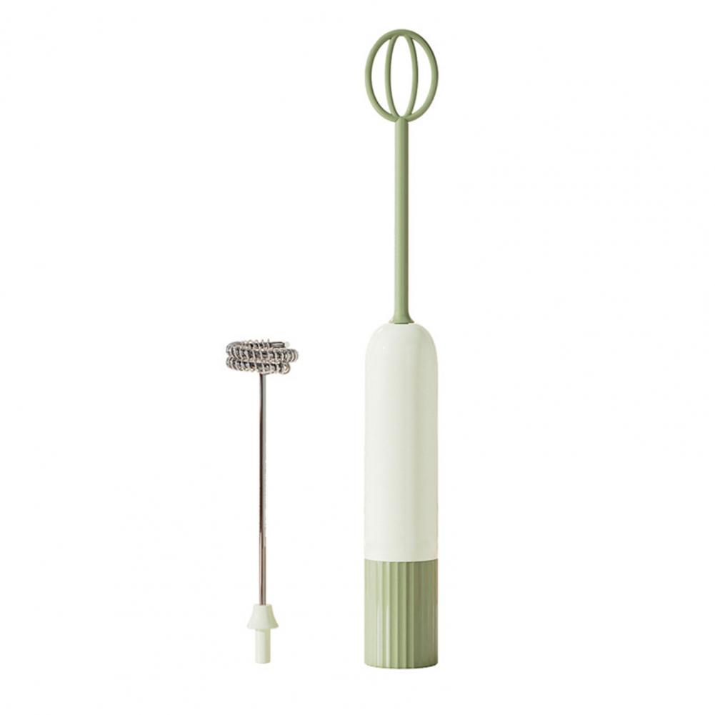 

Ручной электрический взбиватель для яиц пищевого качества - Двойная головка, Многофункциональный кухонный миксер для выпечки, взбивания яиц, взбивания пены для кофе и молока зелёный