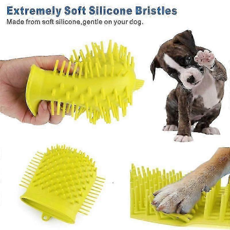 Dog Paw Cleaner Cup Pet Foot Washer Cleaning Brush Massage Grooming For Puppy Cats Multi-color optional