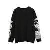 Herren-Hip-Hop-Anime-Muster, Harajuku-Retro-Strickoberteil, Straßenkleidung, langärmeliger Pullover