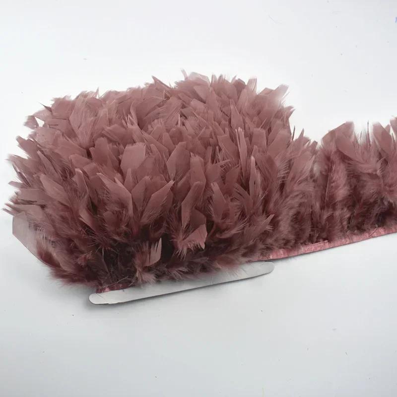 Colored Fluffy Turkey Feathers Trim Tassel Fringe Ribbon Marabou Feather Tape Boa Sewing Costume Clothing Accessories Decoration