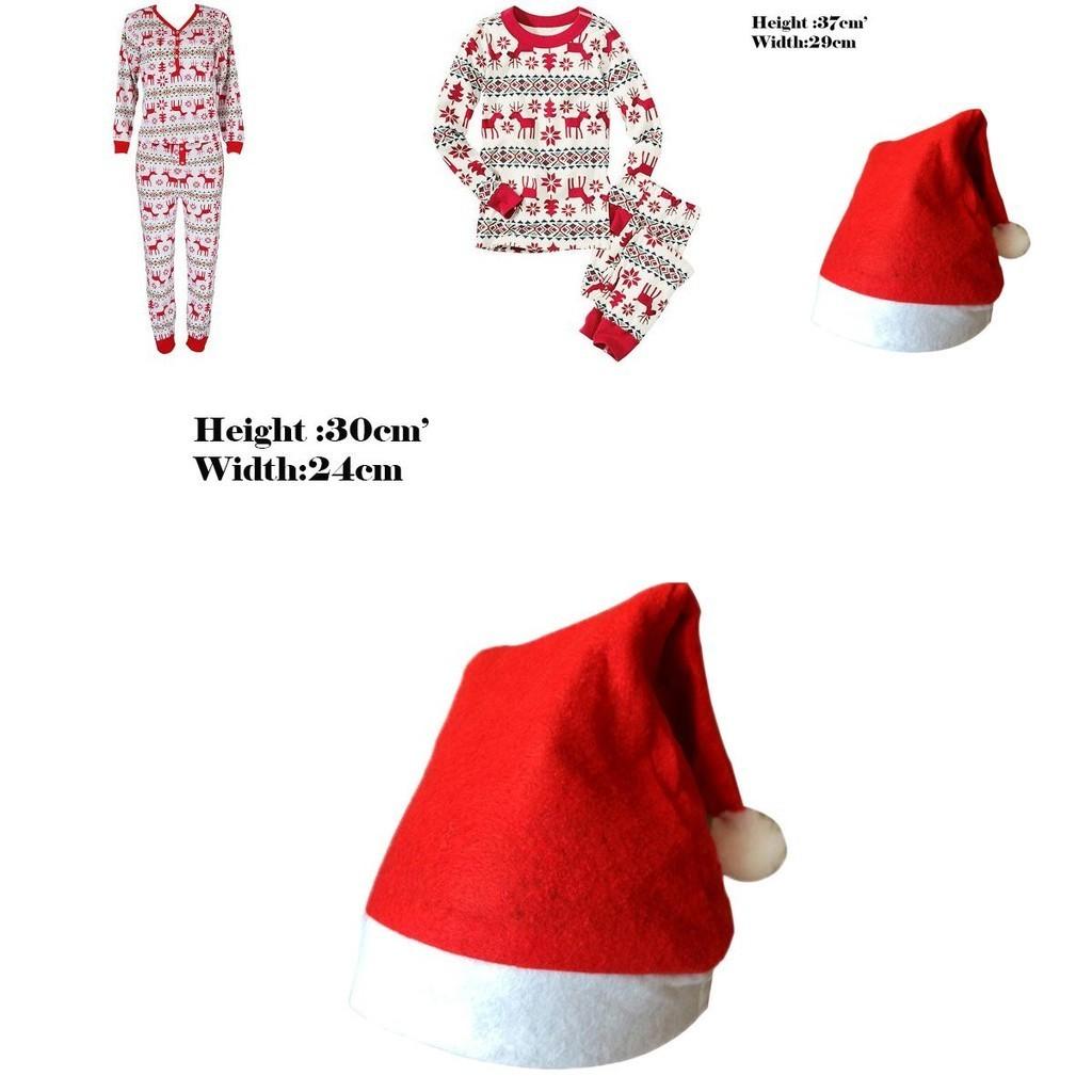 Set Pigiama Festivo di Natale per Famiglia Uomo Donna Bambino con Design a Stampa di Cervo