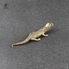 Antique Bronze Small Crocodile Statue Home Ornaments Retro Copper Animal Alligator Figure Feng Shui Business Decorations Crafts
