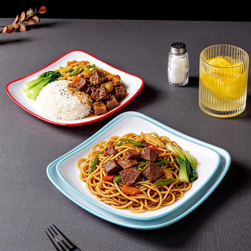 White Melamine Rectangular Banquet Plate - Large Size for Hotel Tableware, Perfect for Steamed Fish and Creative Stir-fry Dishes