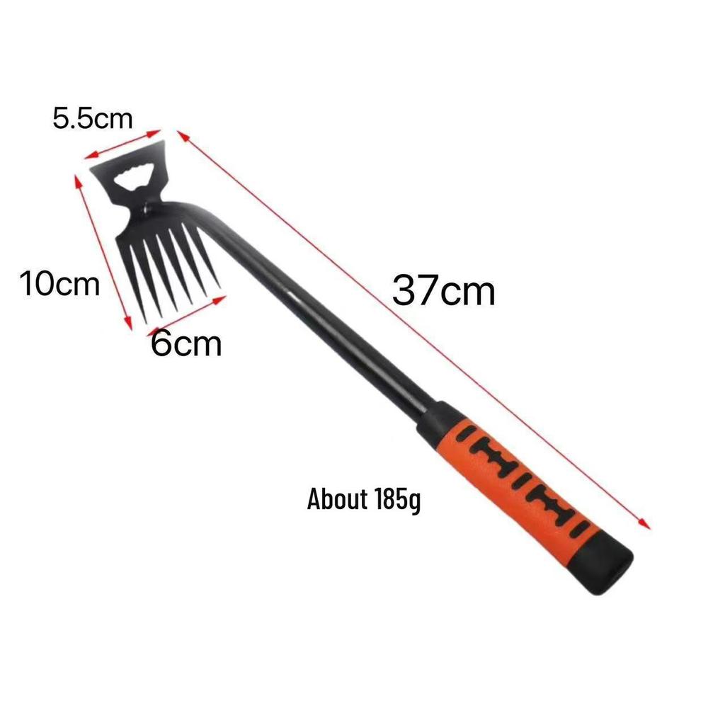 Dual-Use Manganese Steel Weeding Tool: Handheld Root Remover & Soil Loosener with 5, 6, & 11-Tooth Options for Wild Vegetables