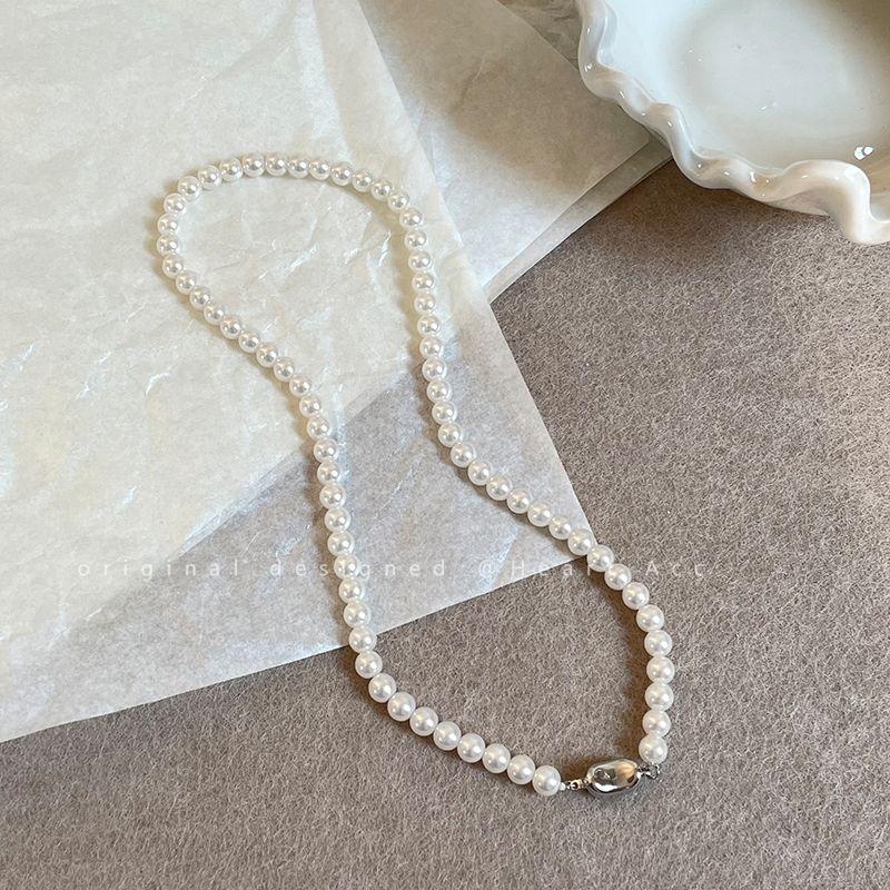 

Accessible Luxury Shijia Female Elegant Sweater Chain Fancy Pearl 6mm shell bead necklace