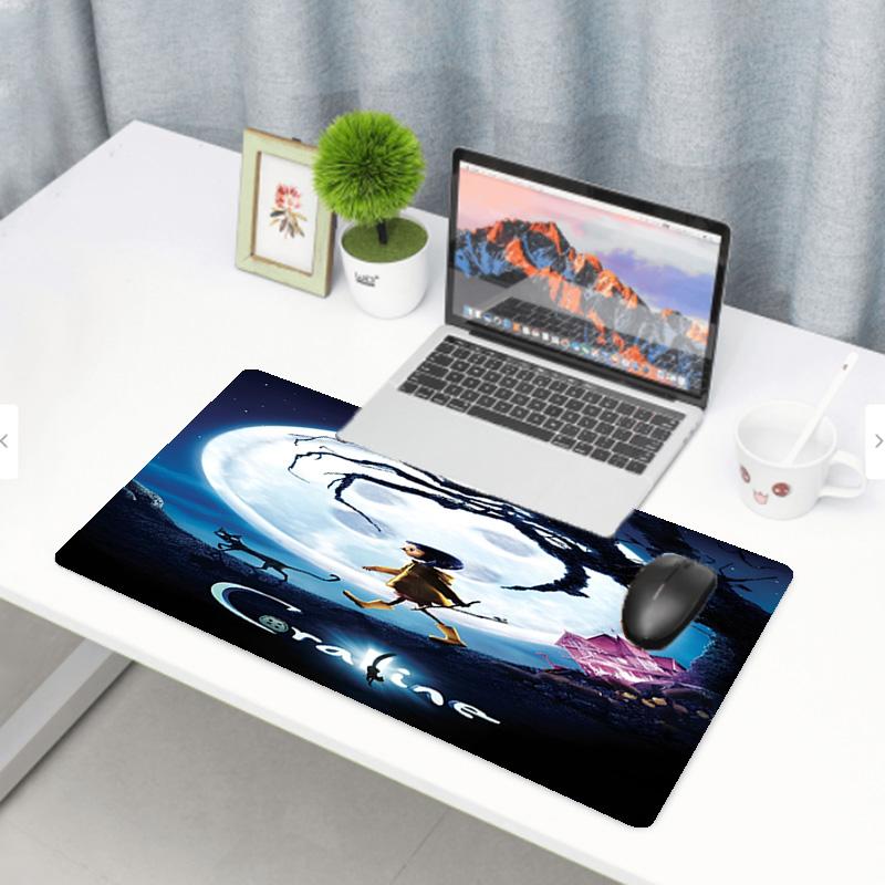 Coraline Print Mouse Pad, Anti‑Slip Desktop keyboard Mat, for PC Laptop Gaming Working Daily Use, Cool Festival Surprise Gift