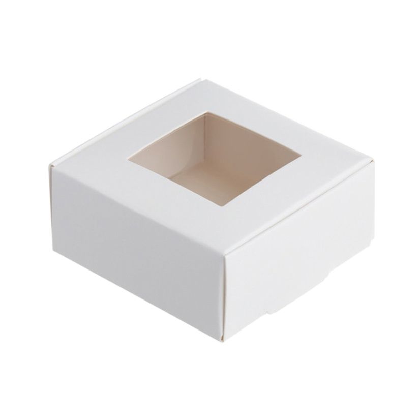 10Pcs Gift Box Packaging Clear Window Box Cardboard Kraft Paper Candies And Sweets Decorative Packing Wedding Favors Organizer