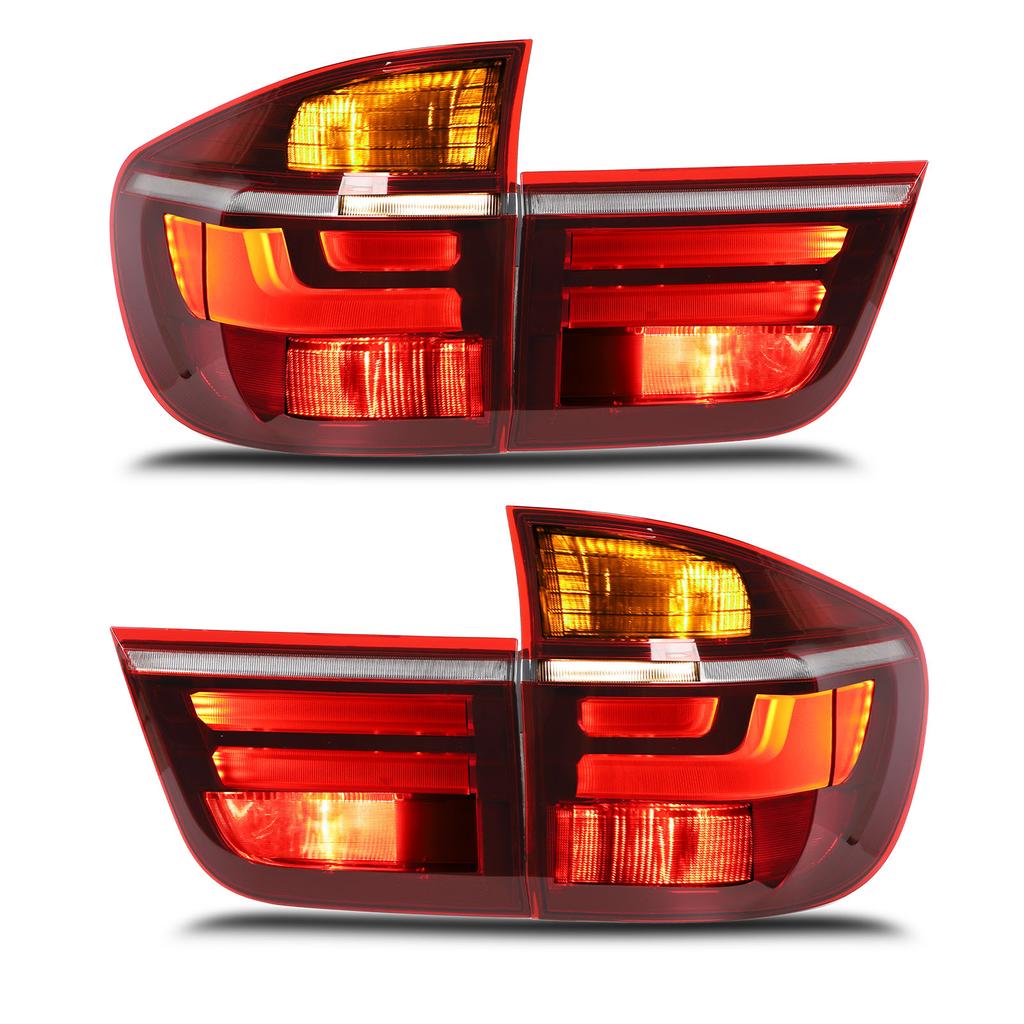 LCI   LED Tail Lights Rear Brake Turn Signal Running Reverse Fog Lamp Fit for X5 E70 X5M 2007 to 2013