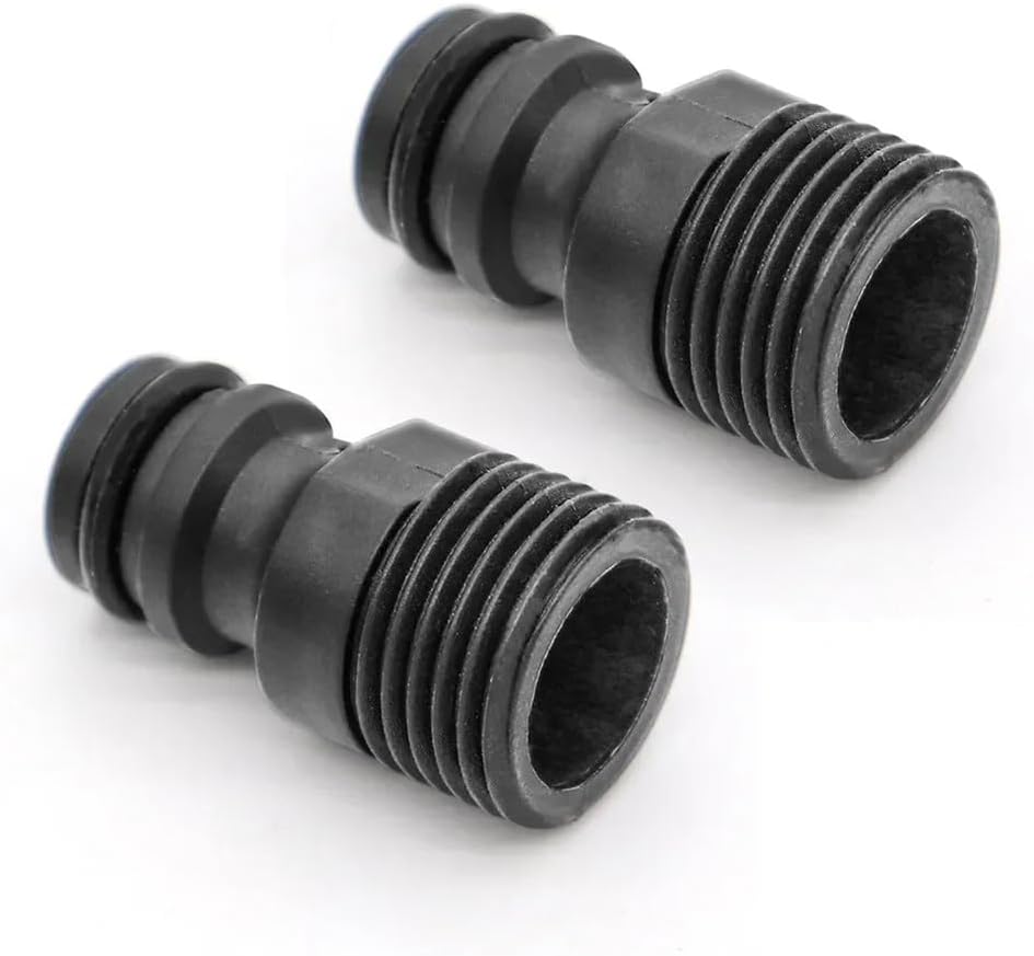 

2 шт./компл. Резьбовой адаптер для крана 1/2 Быстроразъемные фитинги для садового водяного шланга для труб Деталь системы садового орошения чёрный