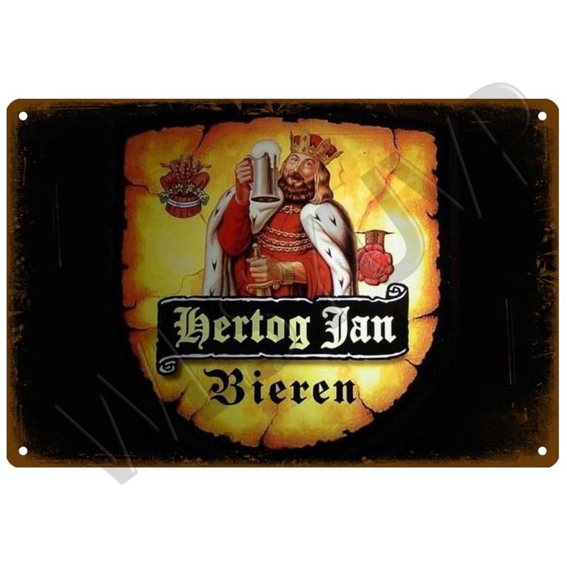 Hertog Jan Retro La Chouffe Metallskilt Blikkskilt Whisky Belgia Øl Plakett Metall Veggdekor Vintage Dekor Plakater Skilt Man Cave