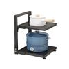 Adjustable Cabinet Layered Pot Rack Carbon Steel Pot Storage Rack Sink Storage Organizer  for Home