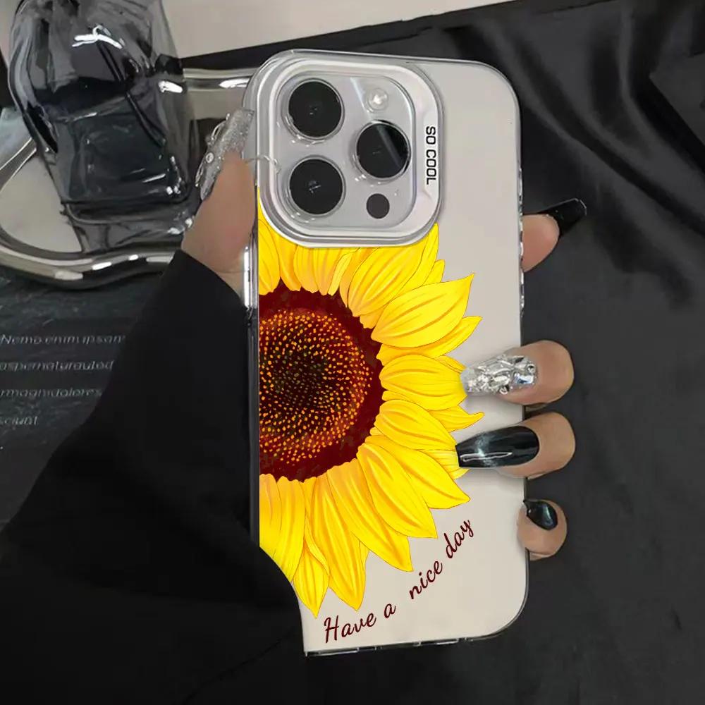 Sunflower Case For Honor X8B X6B X7A X7B X8A X9A 5G X9B X50i Phone Case For Huawei Honor X7b 4G5G IMD Sliver Shockproof Fundas