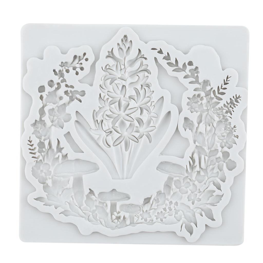 Flower Silicone Mold Flower Wreath Mushroom Peony Flower Fondant Molds Cake Decorating Tools Cupcake Topper Candy Resin Clay Chocolate Gumpaste Mold