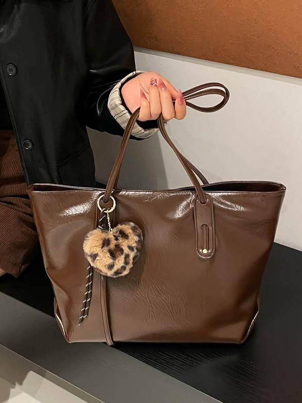 2025 Fashionable Minimalist Tote Bag - Large Capacity, Versatile Shoulder Bag for Women's Casual and Daily Commute