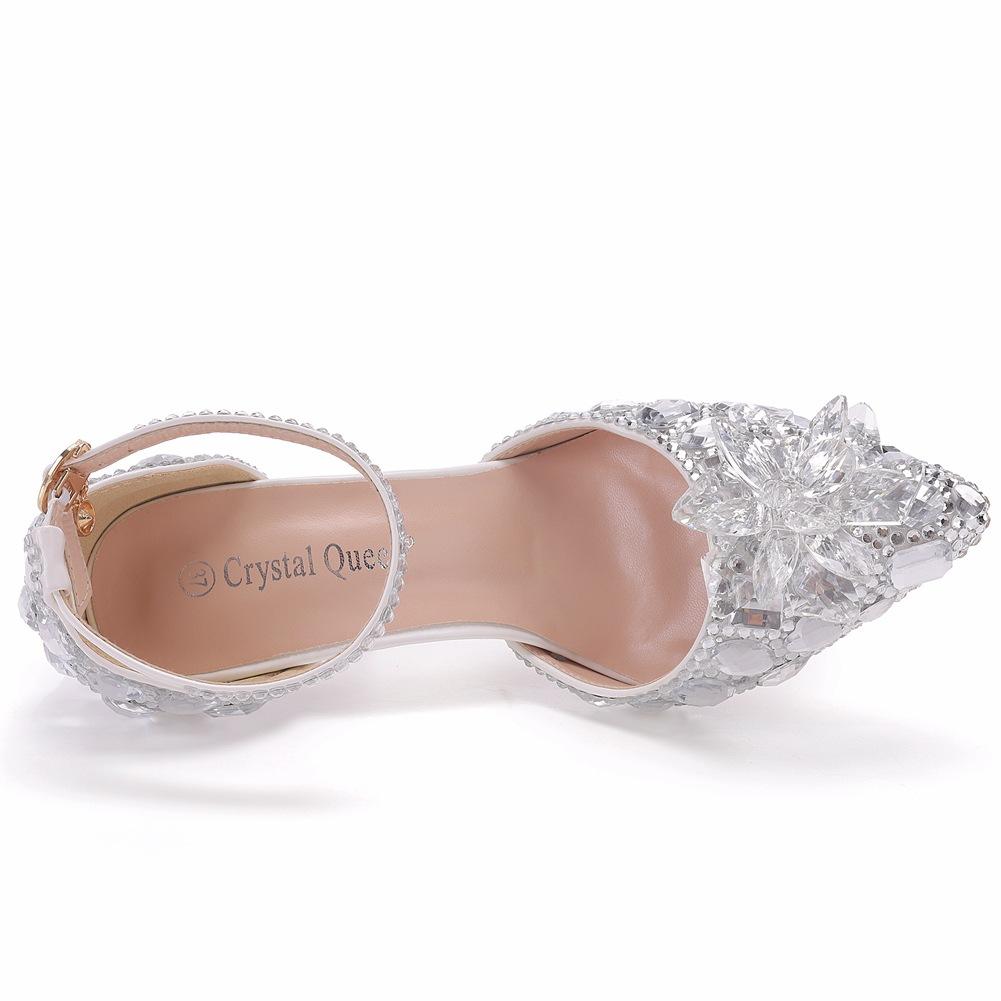 

9 см Серебристые туфли-лодочки с острым носком и вырезами, белые туфли на высоком каблуке со стразами, большой размер, свадебная обувь для невесты, туфли на высоком каблуке для свадебной фотосессии 35