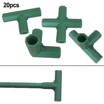 Gardening Frame Support Connector Greenhouse Support Fixed Connector Plant Climbing Pergola Fixed Bracket Joints Plastic Clip