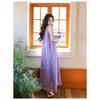 Lazy Casual Style Cotton and Linen Dress Women's Summer Loose and Thin Meat-covered Sleeveless Vest Long Skirt Gentle Vacation