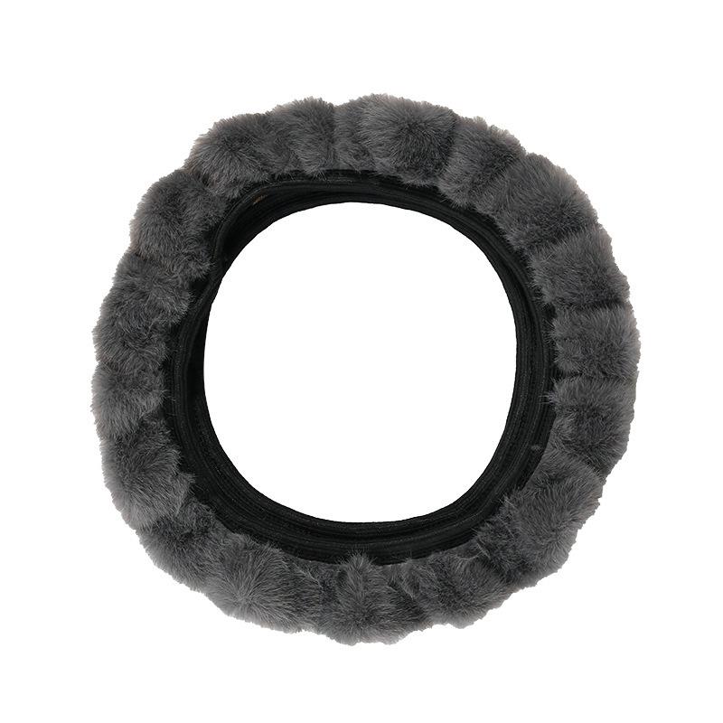 Winter Anti-Slip Plush Steering Wheel Cover for Men & Women - No Inner Ring