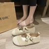 Ballet shoes retro cross-strap single shoes women's flat-soled small leather shoes grandma shoes spring new Mary Jane women's shoes