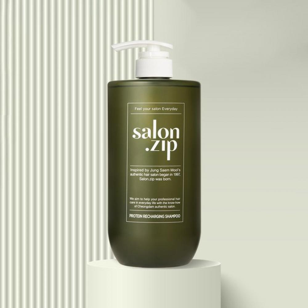 Salon.zip Protein Recharging Shampoo + Shampoo Brush + Recharging Hair Oil  Mini