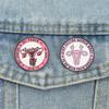 Contemporary Female Reproductive Art Brooch Shining Alloy Pin Trendy Uterus Badge Accessory For Special Occasions