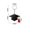 24pcs Acrylic Graduation Ceremony Cap Keychain Souvenir Graduation Party Favor