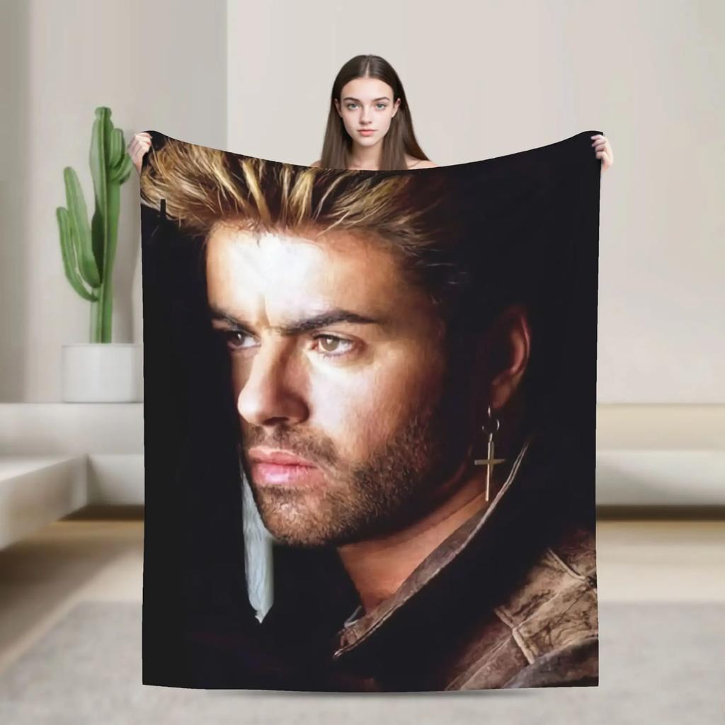 George Michael Blanket Premium Soft Fleece Throw for Winter  Cozy Couch Bed Kids and Adult Use  Patterned Blanket for Home