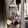 Kreatywny Nowy Halloweenowy Wiszący Latający Czarownica Duch Wisiorek Straszny Horror Lalka Dekoracja Dom Bar DIY Układ Imprezy Świątecznej Ozdoba