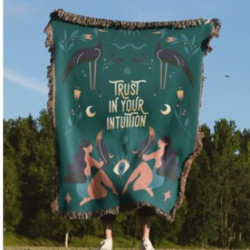 İskandinav Tarzı Polyester Duvar Halısı/Atkı Battaniye - Çok Amaçlı Dekor (130x180cm)