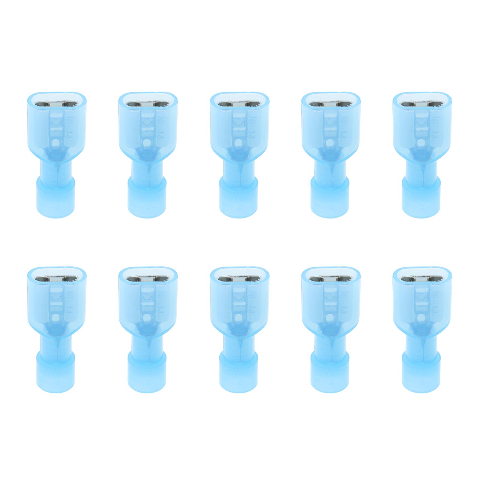 

Female Spade Connectors Quick Disconnect 16-14 AWG Cold Pressed Nylon Wire Terminals Electrical Connectors Kit 10 Pack
