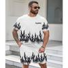 2025 Summer New Casual Men's Suit Summer Quick Drying Breathable Men's T-shirt Fashion Trend 3D Printed Top