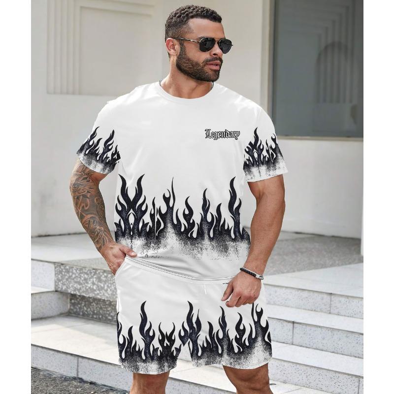 2025 Summer New Casual Men's Suit Summer Quick Drying Breathable Men's T-shirt Fashion Trend 3D Printed Top