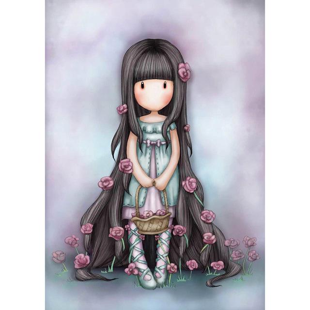 5D DIY Full Round Drill Diamond Painting Goliath Doll Resin Rhinestone Mosaic Wall Art Picture Kit Home Decoration