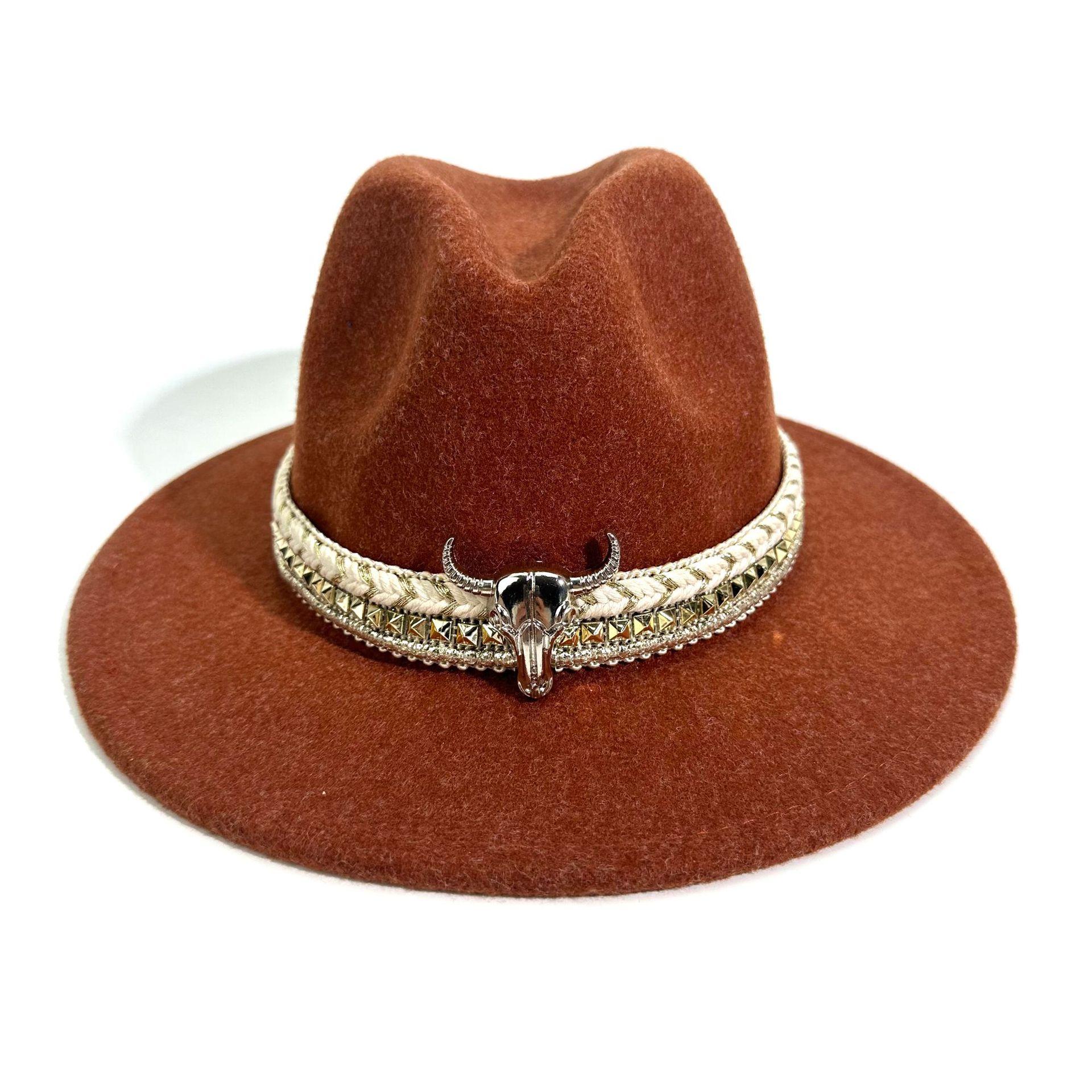 

Ebay Western Cowboy Hat European And American Jazz Hat Autumn And Winter Men S And Women S Retro Top Hat M（56-58cm） темно-рудий