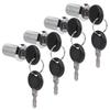 4 Set Cam Lock Zinc Alloy File Cabinet Mailbox Drawer Slidding Door Safety Locks with