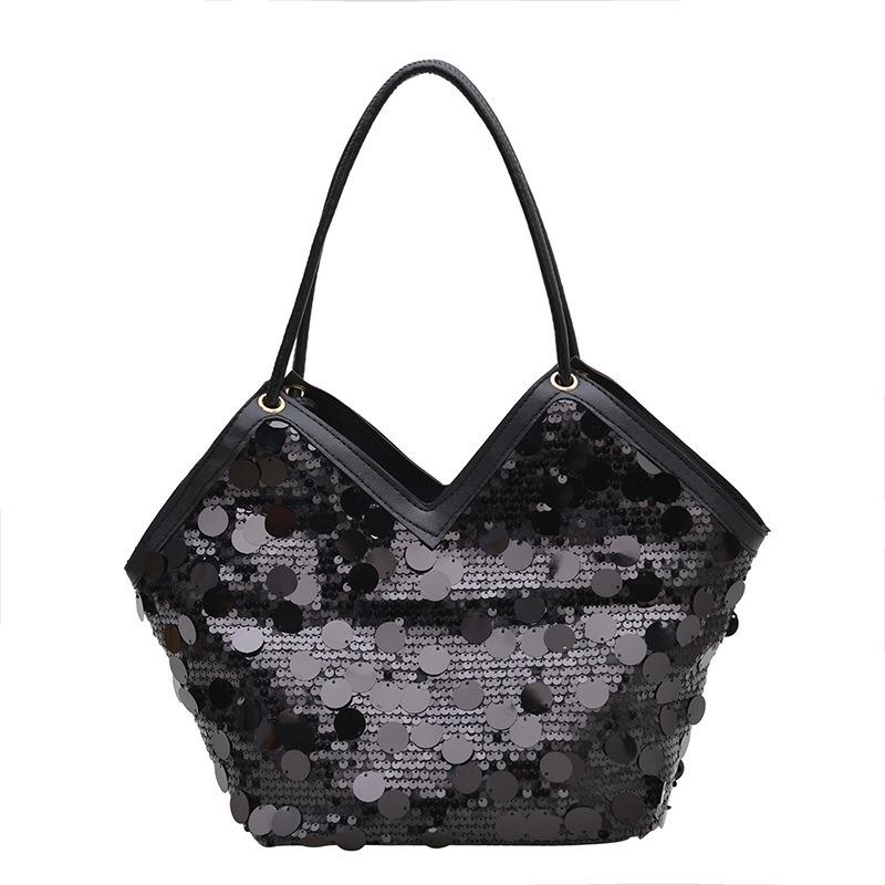 Commuting To Work, Fringed Sequins, Spring New Large-capacity Trendy Shoulder Portable Tote Bag