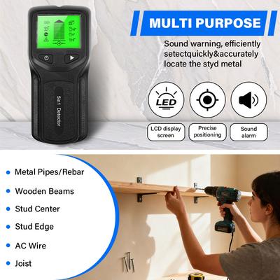 Hot Sell 5in1 Wall Stud Detector LCD Display Multifunctional Handheld for Wood AC Wire Cable Metal Detector Electric Wall Finder
