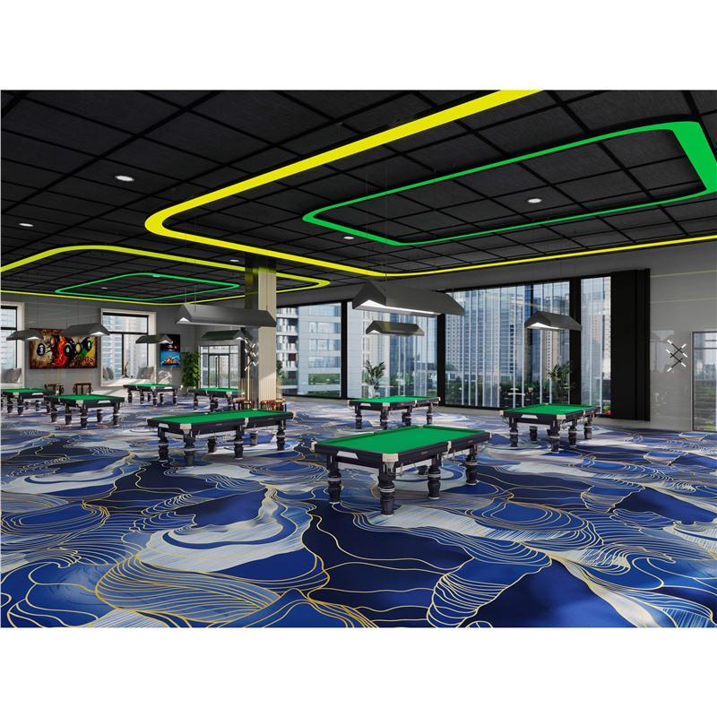 Billiard Hall Nylon Carpet: Waterproof, Fireproof, Full Coverage for Commercial Use