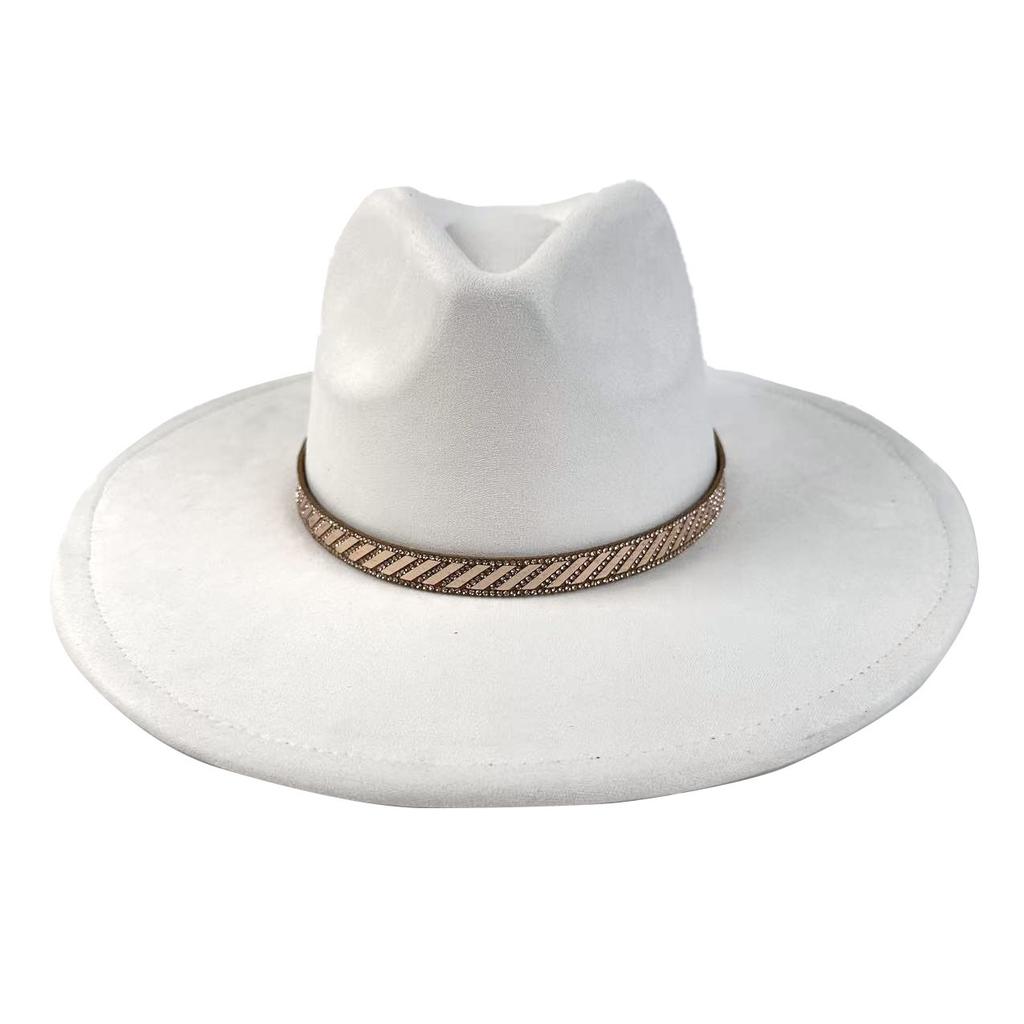 European And American Style Western Cowboy Hat Men And Women Suede Knight Top Hat Sunshade Sunscreen Jazz Hat