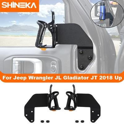 SHINEKA Železný Držák na Nápoje na Bok Předních Dveří Auta Pro Jeep Wrangler JL Gladiator JT 2018+ Interiér