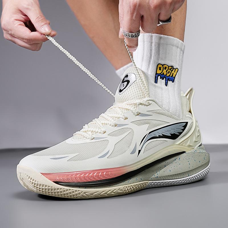Foreign trade new basketball shoes men's actual combat wear-resistant low-top non-slip breathable student shock high-quality sports shoes women
