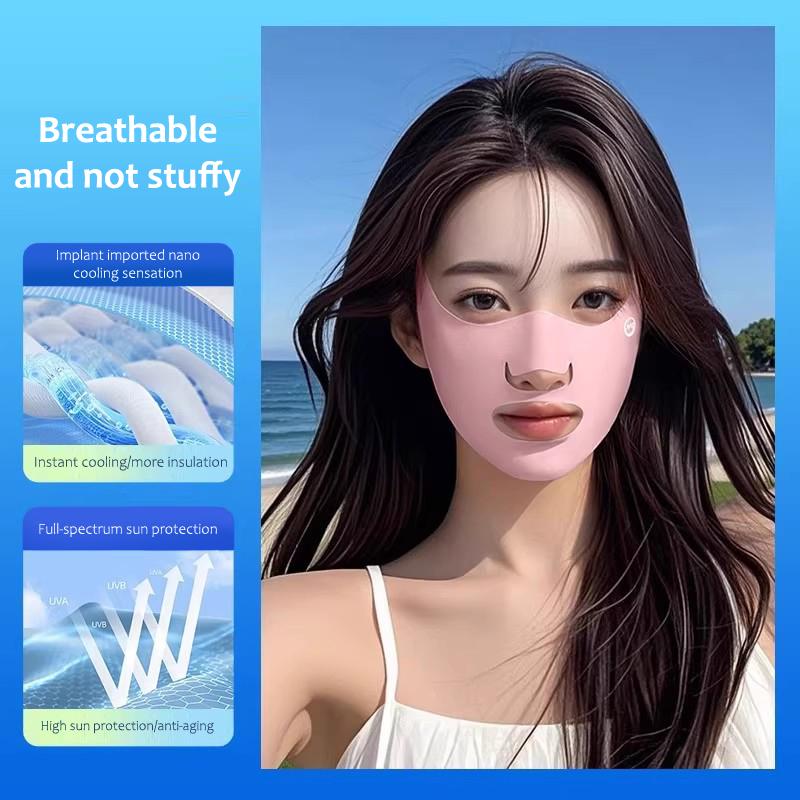 Outdoor Sports Running Face Guard Mask Ear-Hanging Open Mouth Nose Breathable Sun Protection Mask Anti-Uv Riding Face Mask