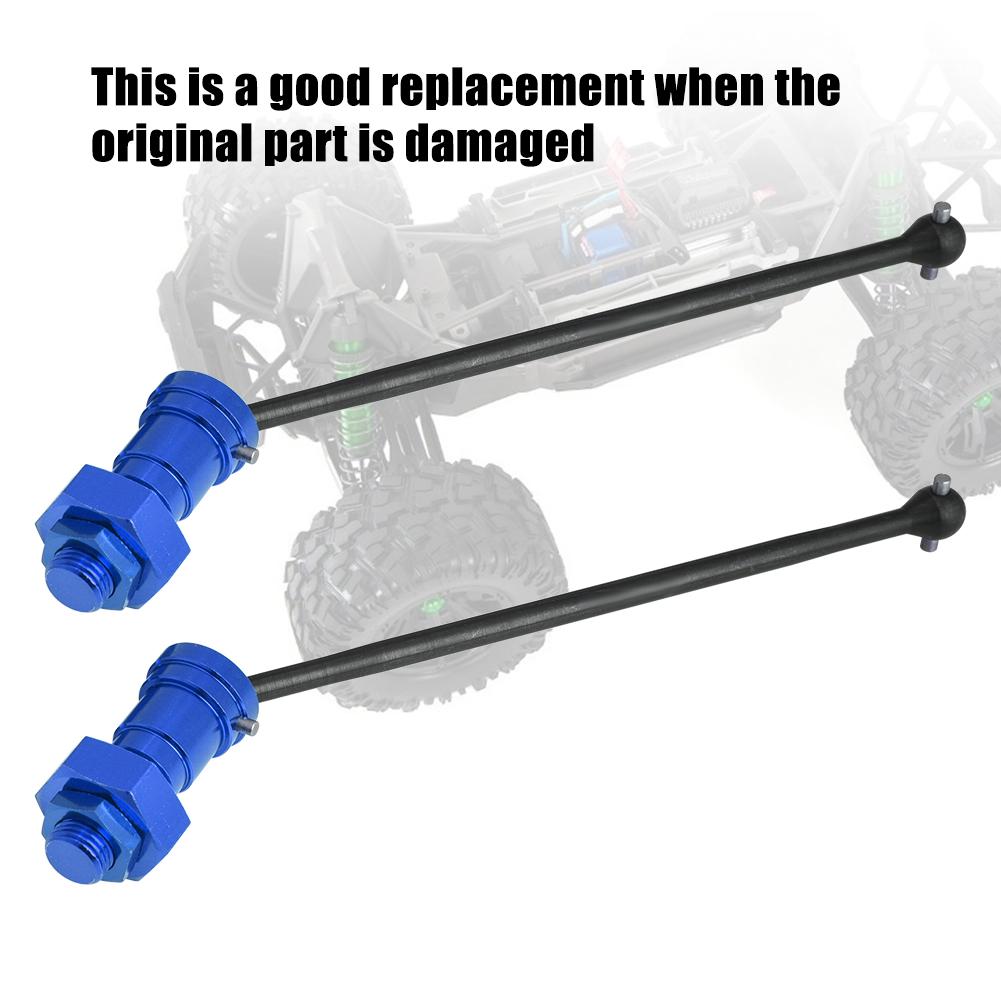 1pair Front Rear Drive Shaft CVD Dogbone Upgrade Part for TRAXXAS XMAXX 1 5 Car (Navy Blue)