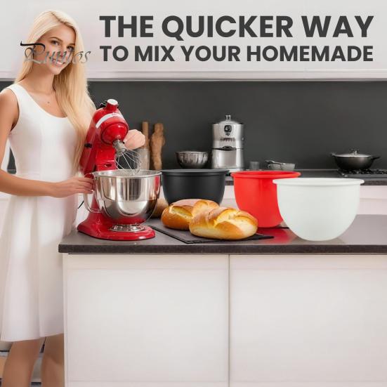 Tilt Head Mixer Accessory Silicone Liners for KitchenAid 5-quart Bowl Reusable Convenience Tool Covers Storage Mixing Heat-Resistant Baking Safety