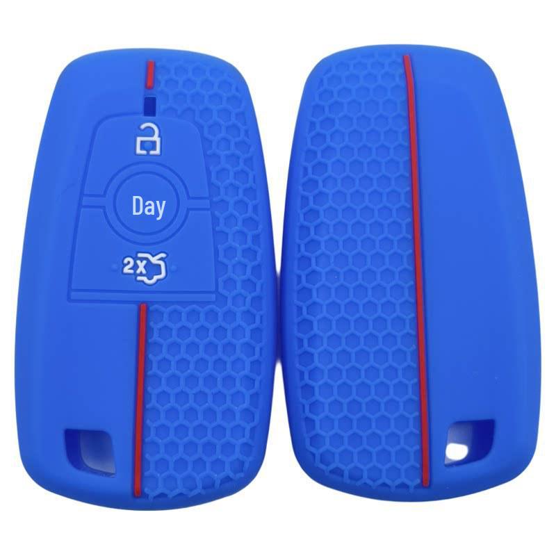 

Silicone Protective Cover for Ford Mondeo, Focus, Fuyisheng Yihu 3-Button Key синій